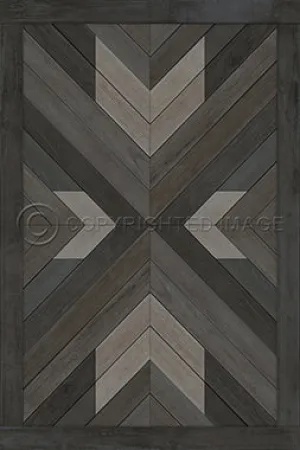 Wood Norwegian Bohemia "After Dark" Vinyl Floorcloth - Spicher & Co.