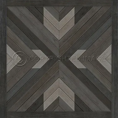Wood Norwegian Bohemia "After Dark" Vinyl Floorcloth - Spicher & Co.