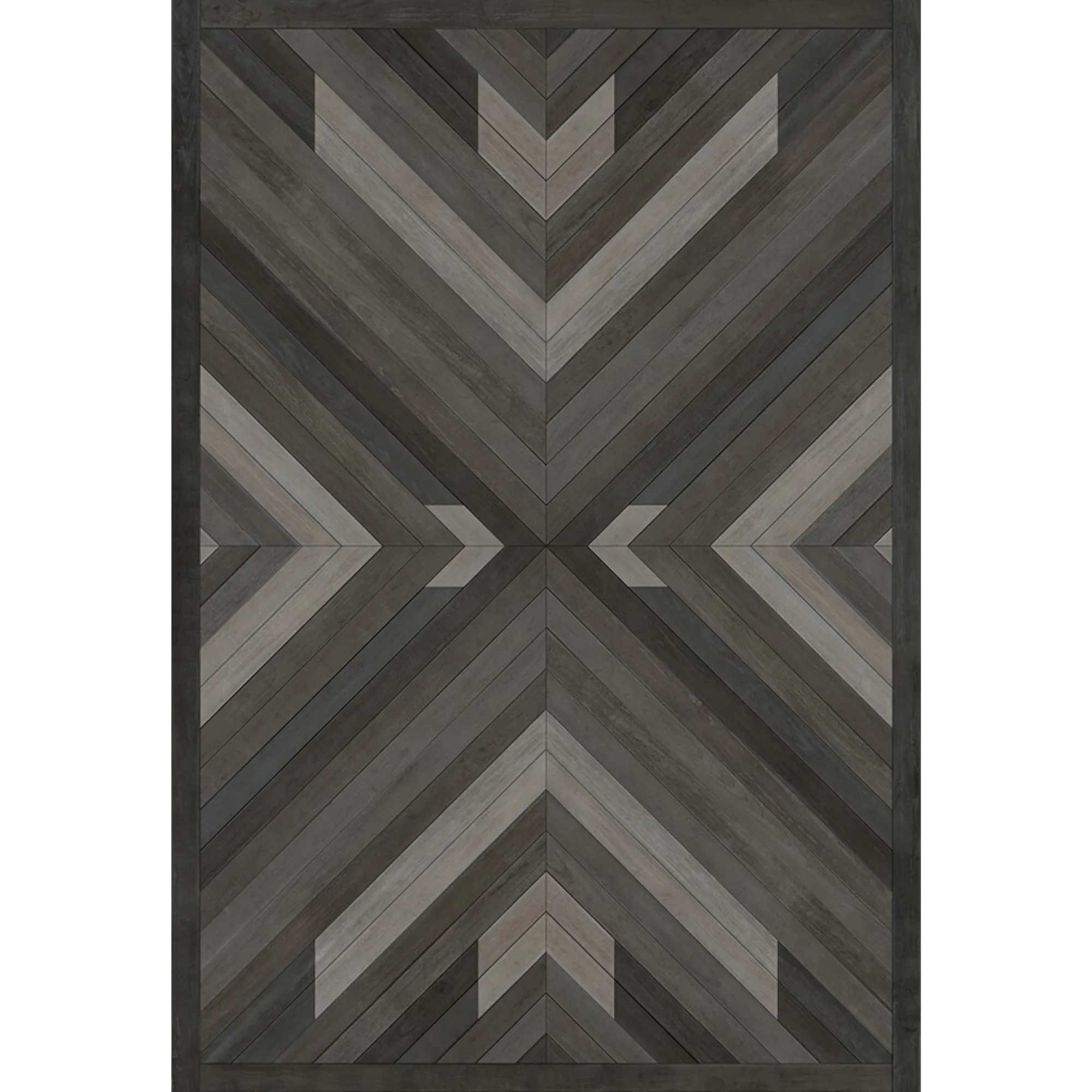 Wood Norwegian Bohemia "After Dark" Vinyl Floorcloth - Spicher & Co.