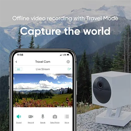 Wyze Cam Outdoor Starter Bundle (Includes Base Station and 1 Camera), 1080p HD Indoor/Outdoor Wire-Free Smart Home Camera with Night Vision, 2-Way Audio, Works with Alexa & Google Assistant