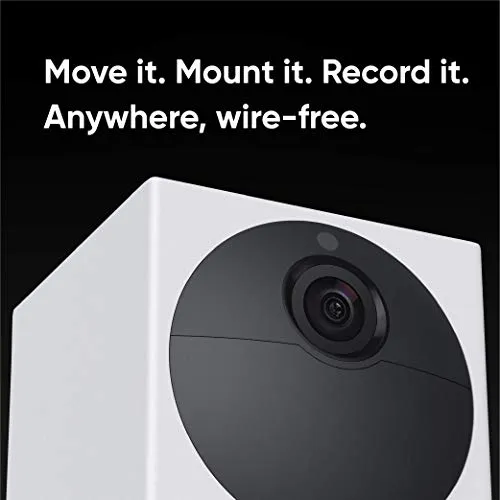 Wyze Cam Outdoor Starter Bundle (Includes Base Station and 1 Camera), 1080p HD Indoor/Outdoor Wire-Free Smart Home Camera with Night Vision, 2-Way Audio, Works with Alexa & Google Assistant