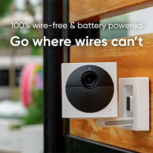 Wyze Cam Outdoor Starter Bundle (Includes Base Station and 1 Camera), 1080p HD Indoor/Outdoor Wire-Free Smart Home Camera with Night Vision, 2-Way Audio, Works with Alexa & Google Assistant