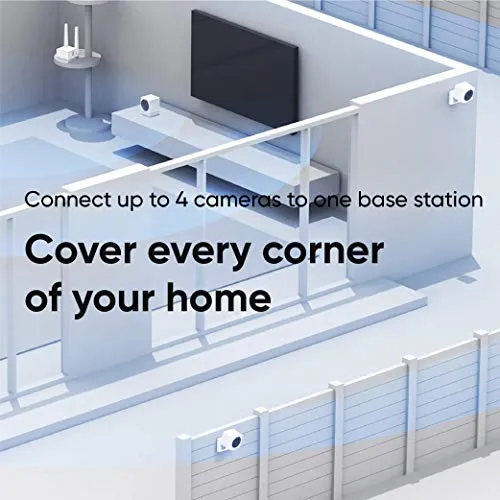 Wyze Cam Outdoor Starter Bundle (Includes Base Station and 1 Camera), 1080p HD Indoor/Outdoor Wire-Free Smart Home Camera with Night Vision, 2-Way Audio, Works with Alexa & Google Assistant