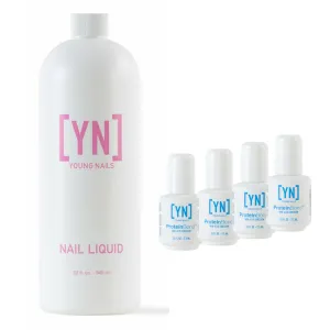 YOUNG NAILS - 32 OZ LIQUID MONOMER PROTEIN BOND BUNDLE